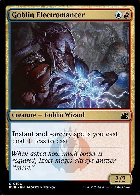Goblin Electromancer, carta Magic di tipo Creature — Goblin Wizard illustrata da Svetlin Velinov