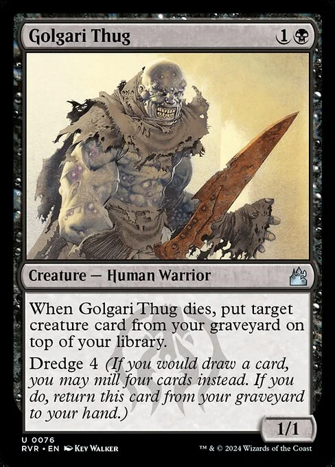 Golgari Thug, carta Magic di tipo Creature — Human Warrior illustrata da Kev Walker