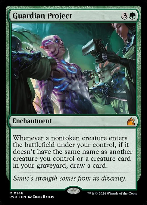 Guardian Project, carta Magic di tipo Enchantment illustrata da Chris Rallis
