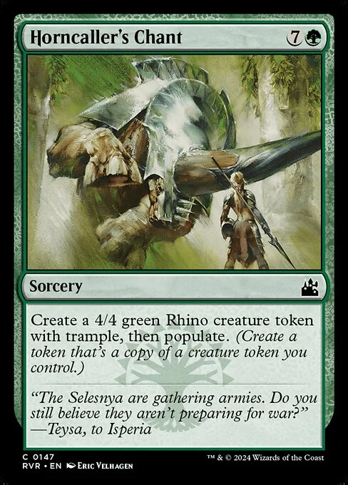 Horncaller's Chant, carta Magic di tipo Sorcery illustrata da Eric Velhagen