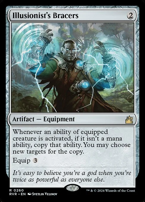 Illusionist's Bracers, carta Magic di tipo Artifact — Equipment illustrata da Svetlin Velinov