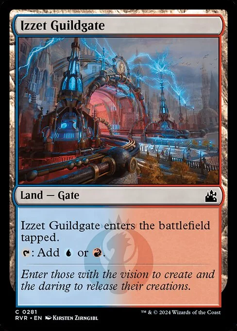 Izzet Guildgate, carta Magic di tipo Land — Gate illustrata da Kirsten Zirngibl