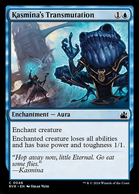 Kasmina's Transmutation, carta Magic di tipo Enchantment — Aura illustrata da Uriah Voth