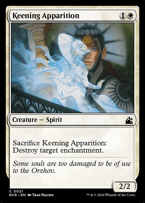 Keening Apparition, carta Magic di tipo Creature — Spirit illustrata da Tran Nguyen