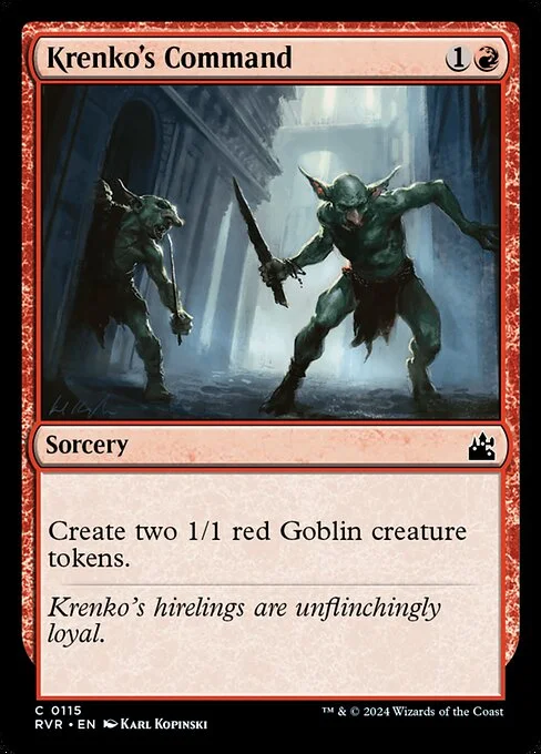 Krenko's Command, carta Magic di tipo Sorcery illustrata da Karl Kopinski