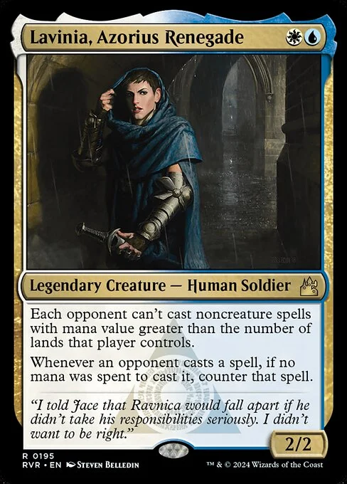 Lavinia, Azorius Renegade, carta Magic di tipo Legendary Creature — Human Soldier illustrata da Steven Belledin
