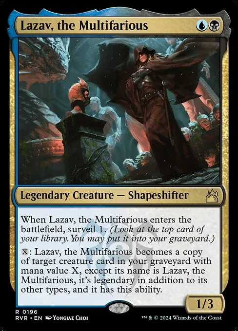 Lazav, the Multifarious, carta Magic di tipo Legendary Creature — Shapeshifter illustrata da Yongjae Choi