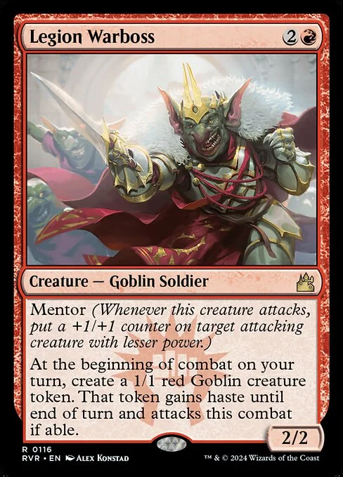 Legion Warboss, carta Magic di tipo Creature — Goblin Soldier illustrata da Alex Konstad