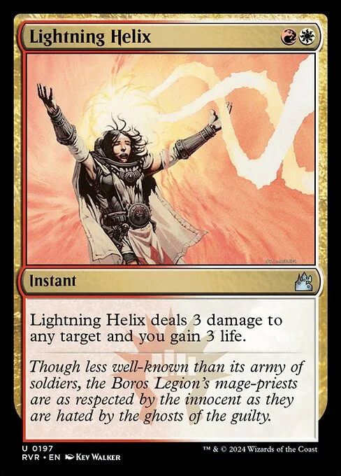Lightning Helix, carta Magic di tipo Instant illustrata da Kev Walker