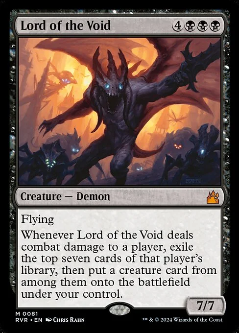 Lord of the Void, carta Magic di tipo Creature — Demon illustrata da Chris Rahn