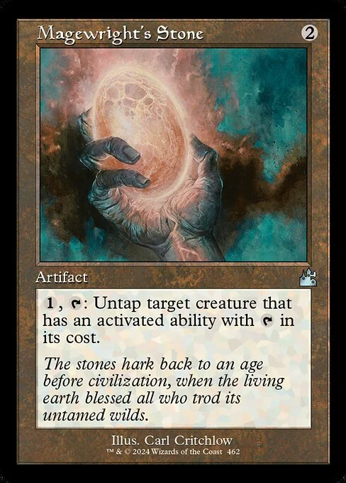Magewright's Stone, carta Magic di tipo Artifact illustrata da Carl Critchlow