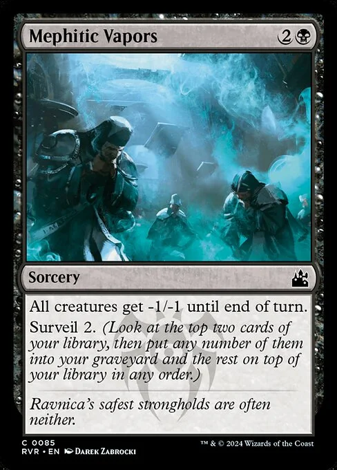 Mephitic Vapors, carta Magic di tipo Sorcery illustrata da Darek Zabrocki
