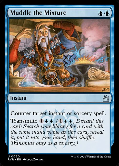 Muddle the Mixture, carta Magic di tipo Instant illustrata da Luca Zontini