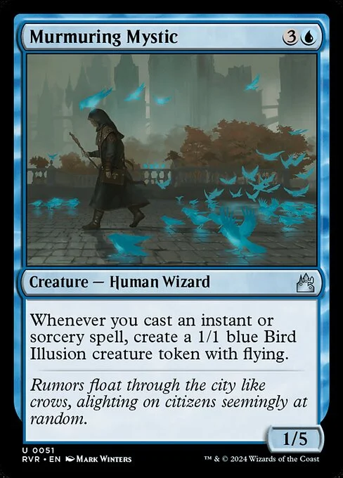 Murmuring Mystic, carta Magic di tipo Creature — Human Wizard illustrata da Mark Winters