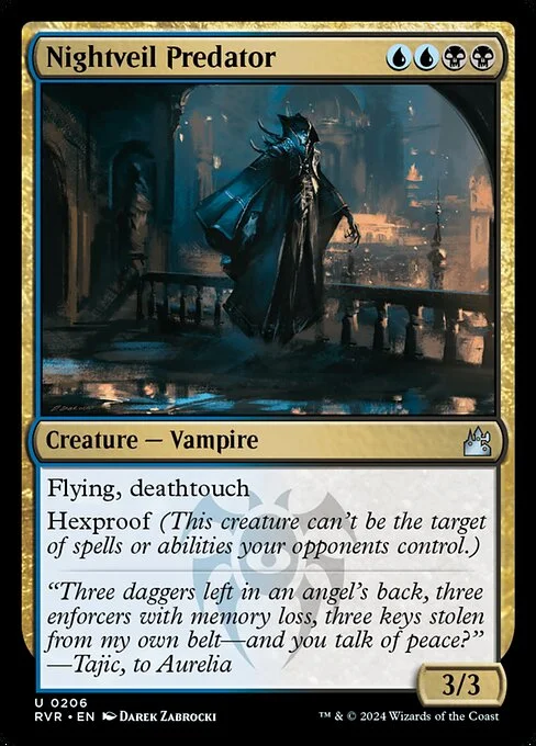Nightveil Predator, carta Magic di tipo Creature — Vampire illustrata da Darek Zabrocki