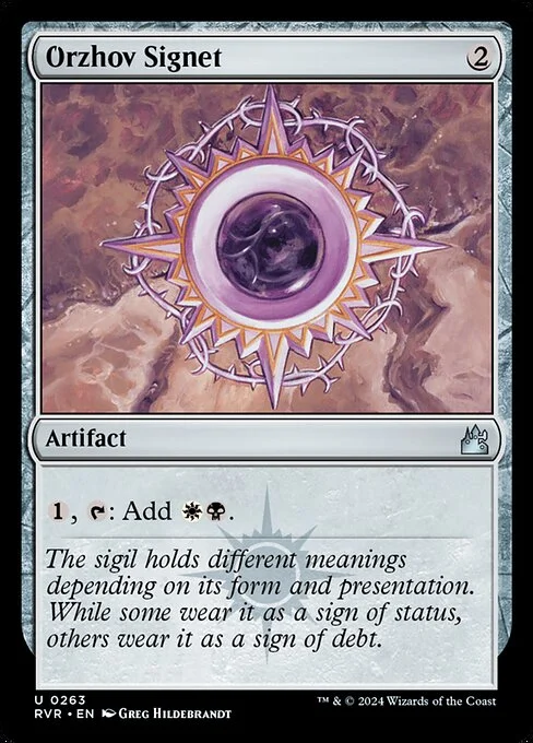 Orzhov Signet, carta Magic di tipo Artifact illustrata da Greg Hildebrandt