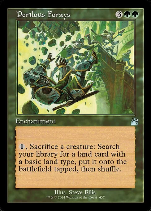 Perilous Forays, carta Magic di tipo Enchantment illustrata da Steve Ellis