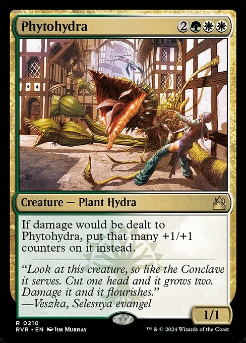 Phytohydra, carta Magic di tipo Creature — Plant Hydra illustrata da Jim Murray