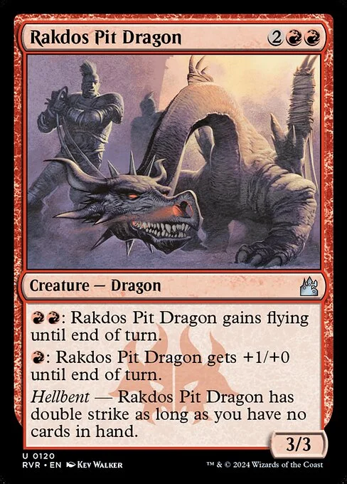 Rakdos Pit Dragon, carta Magic di tipo Creature — Dragon illustrata da Kev Walker