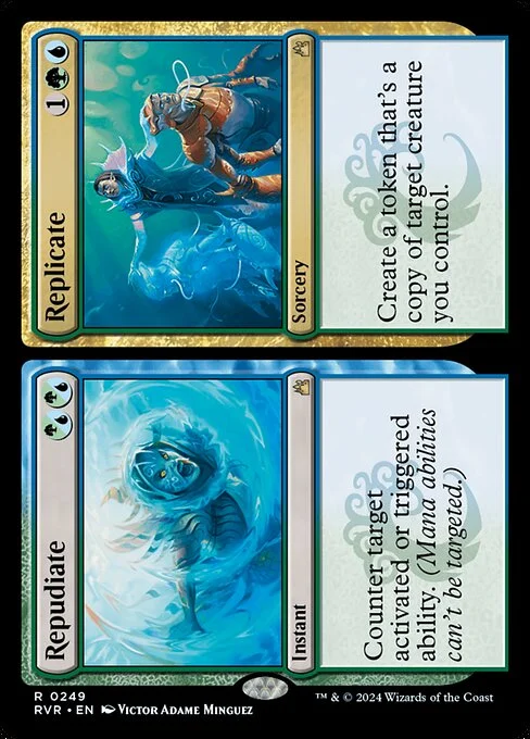 Repudiate // Replicate, carta Magic di tipo Instant // Sorcery illustrata da Victor Adame Minguez