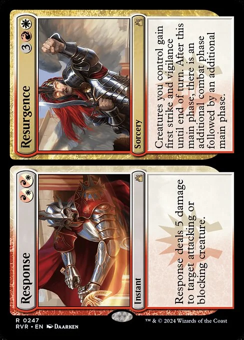 Response // Resurgence, carta Magic di tipo Instant // Sorcery illustrata da Daarken