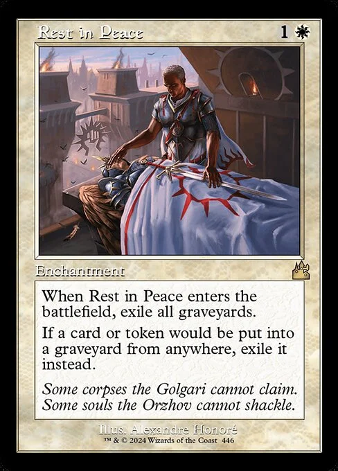 Rest in Peace, carta Magic di tipo Enchantment illustrata da Alexandre Honoré