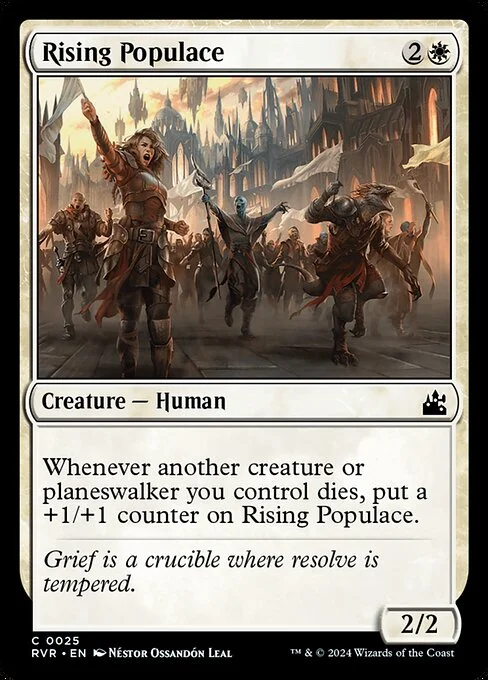 Rising Populace, carta Magic di tipo Creature — Human illustrata da Néstor Ossandón Leal
