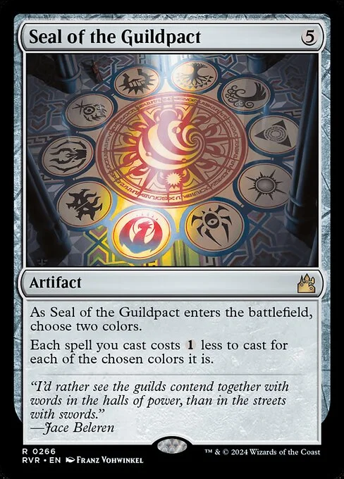 Seal of the Guildpact, carta Magic di tipo Artifact illustrata da Franz Vohwinkel