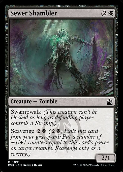 Sewer Shambler, carta Magic di tipo Creature — Zombie illustrata da Nils Hamm