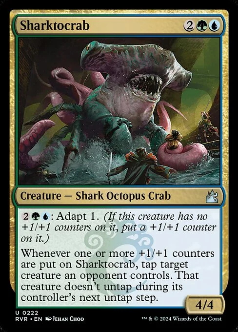 Sharktocrab, carta Magic di tipo Creature — Shark Octopus Crab illustrata da Jehan Choo