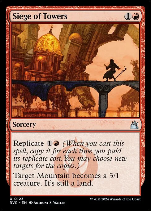 Siege of Towers, carta Magic di tipo Sorcery illustrata da Anthony S. Waters