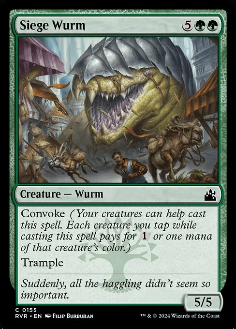 Siege Wurm, carta Magic di tipo Creature — Wurm illustrata da Filip Burburan