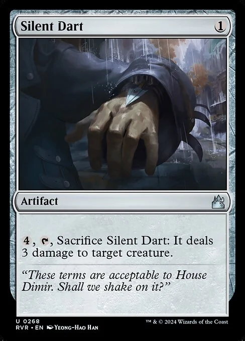 Silent Dart, carta Magic di tipo Artifact illustrata da Yeong-Hao Han