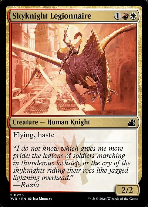 Skyknight Legionnaire, carta Magic di tipo Creature — Human Knight illustrata da Jim Murray