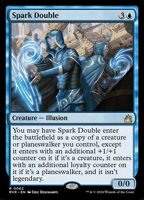 Spark Double, carta Magic di tipo Creature — Illusion illustrata da Eric Deschamps