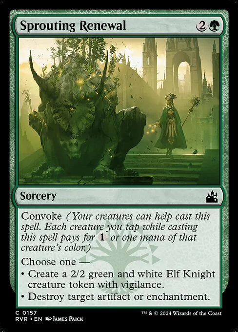 Sprouting Renewal, carta Magic di tipo Sorcery illustrata da James Paick