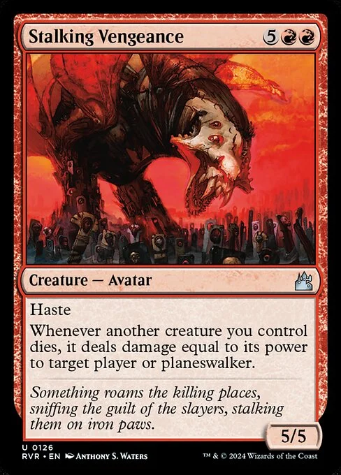 Stalking Vengeance, carta Magic di tipo Creature — Avatar illustrata da Anthony S. Waters
