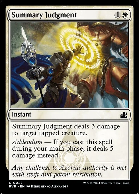 Summary Judgment, carta Magic di tipo Instant illustrata da Deruchenko Alexander