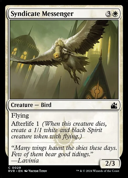 Syndicate Messenger, carta Magic di tipo Creature — Bird illustrata da Viktor Titov