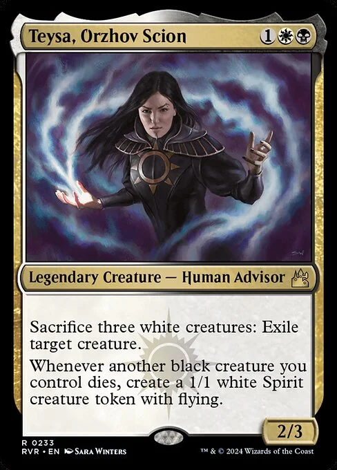 Teysa, Orzhov Scion, carta Magic di tipo Legendary Creature — Human Advisor illustrata da Sara Winters