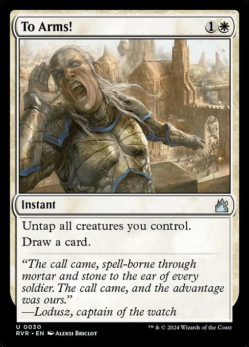 To Arms!, carta Magic di tipo Instant illustrata da Aleksi Briclot