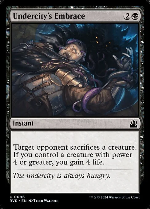 Undercity's Embrace, carta Magic di tipo Instant illustrata da Tyler Walpole