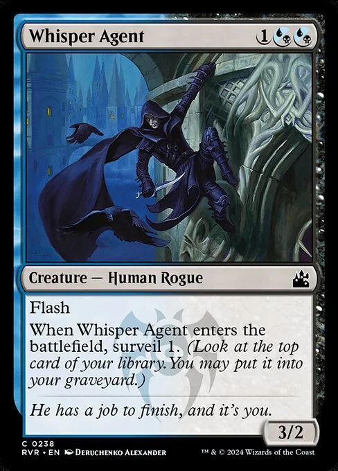 Whisper Agent, carta Magic di tipo Creature — Human Rogue illustrata da Deruchenko Alexander