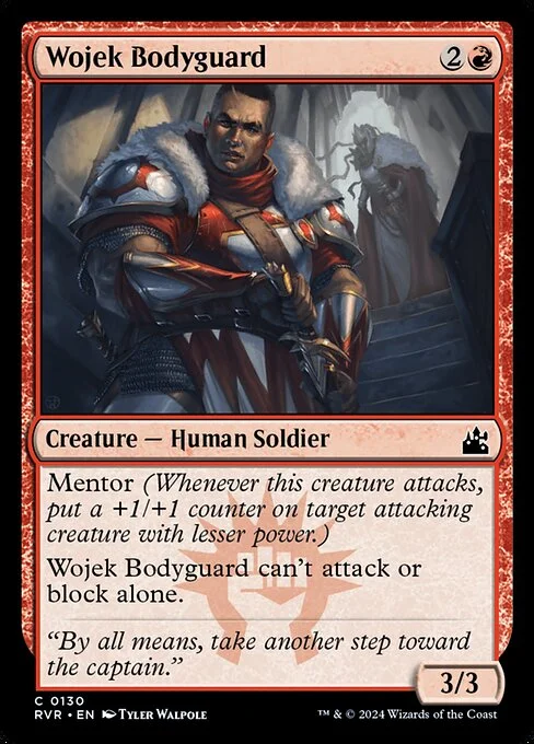 Wojek Bodyguard, carta Magic di tipo Creature — Human Soldier illustrata da Tyler Walpole