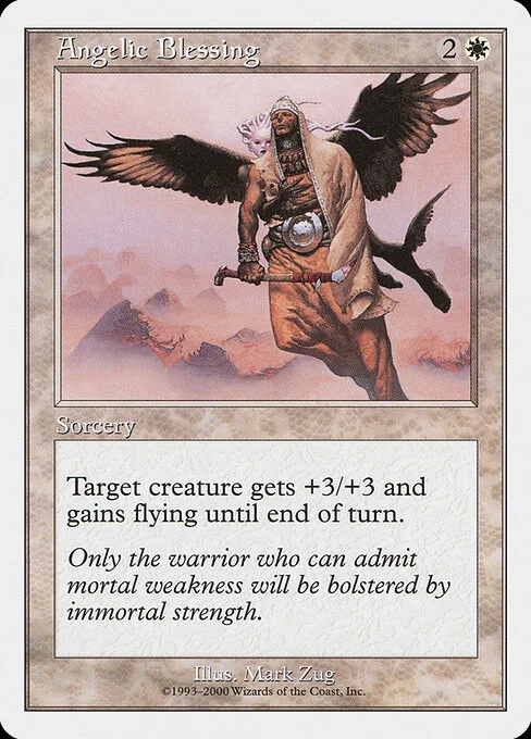 Angelic Blessing, carta Magic di tipo Sorcery illustrata da Mark Zug