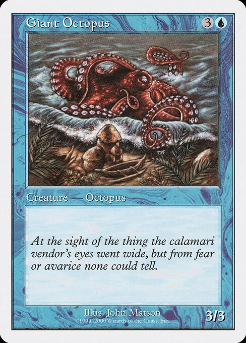 Giant Octopus, carta Magic di tipo Creature — Octopus illustrata da John Matson