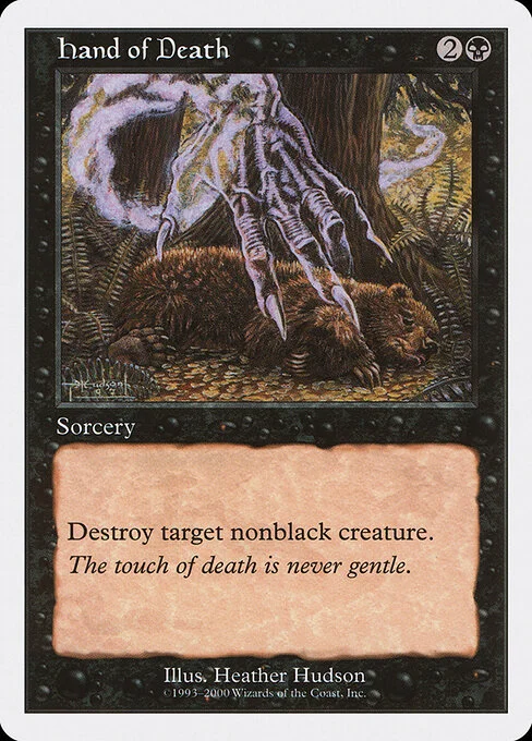 Hand of Death, carta Magic di tipo Sorcery illustrata da Heather Hudson