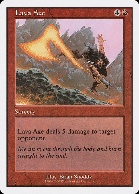 Lava Axe, carta Magic di tipo Sorcery illustrata da Brian Snõddy