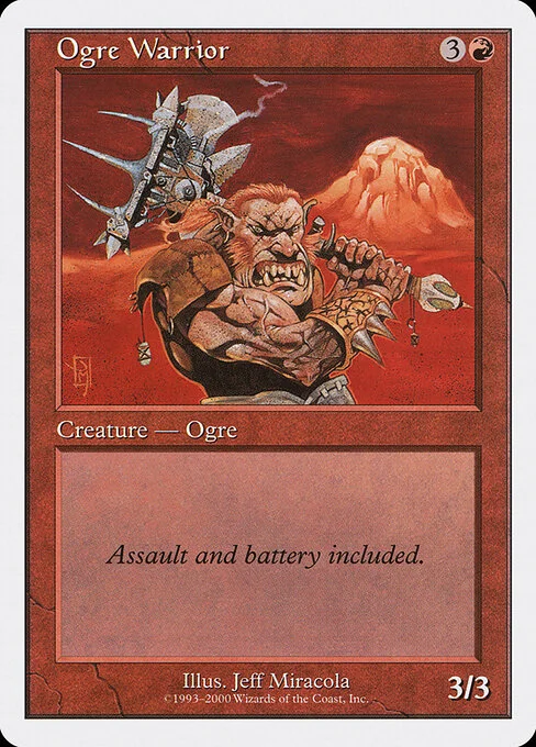 Ogre Warrior, carta Magic di tipo Creature — Ogre Warrior illustrata da Jeff Miracola
