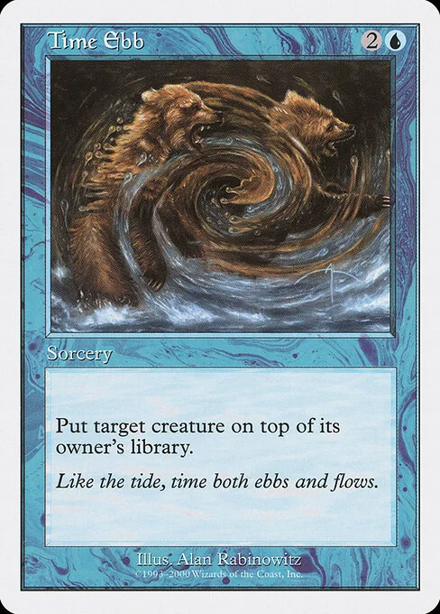 Time Ebb, carta Magic di tipo Sorcery illustrata da Alan Rabinowitz